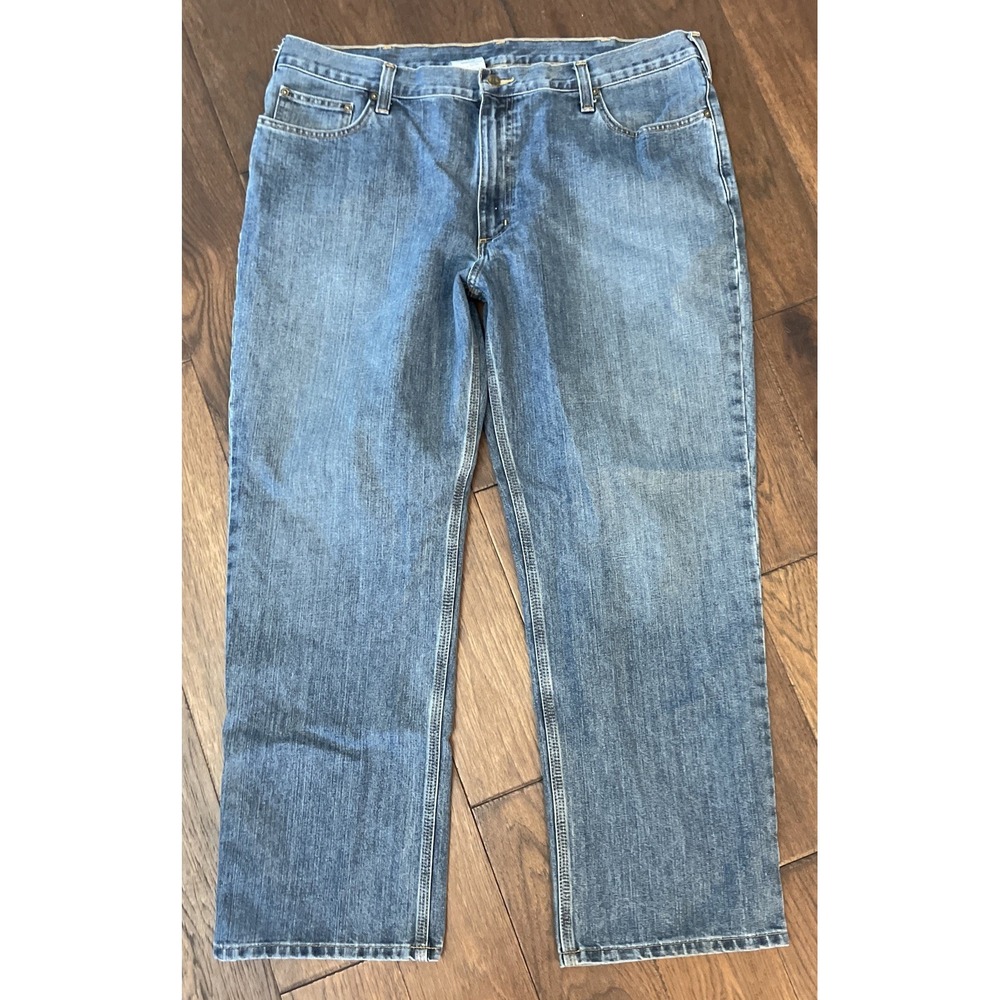 Carhartt Men's 42x32 Jeans Straight Leg Relaxed Fit Blue Denim 101483-980